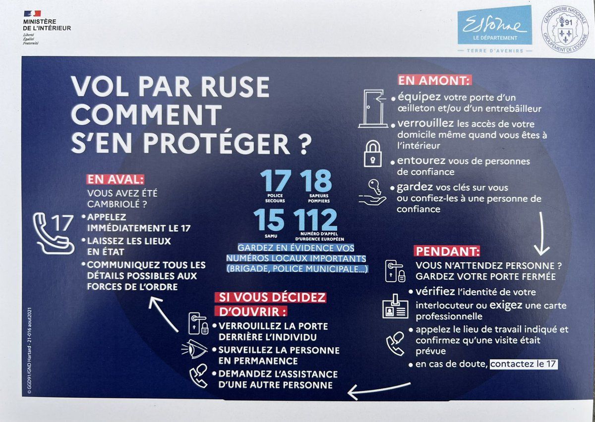 Vol Par Ruse Prévention : vol par ruse, comment s'en protéger ? - Forges-Les-Bains (91)